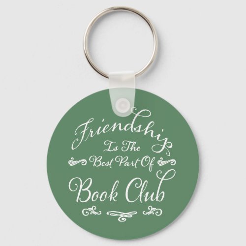 Book Club Friendship Key Holder Green Keychain