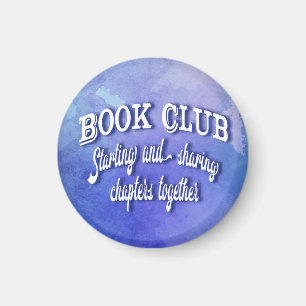 Book Club Friendship Modern Typography Magnet