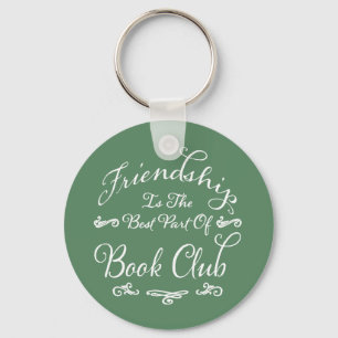 Book Club Friendship Typography Keychain