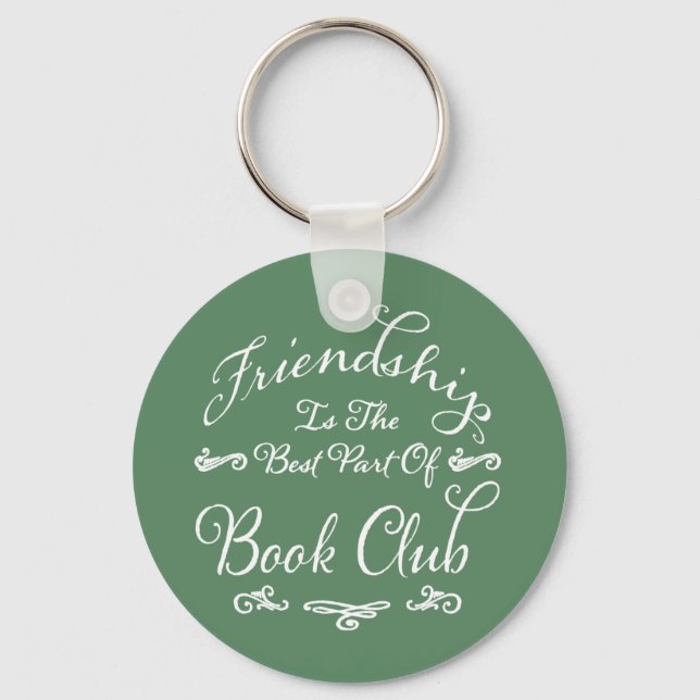 Book Club Friendship Typography Keychain (Front)