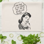 Book Club Funny Retro Tea Towel<br><div class="desc">Funny Book Club graphic design features a retro style drawing of a woman. She has a word cloud above her head that says " I hope that no one noticed that I actually did not read the book." Perfect as a gag gift, prize, holiday gift and more. Works with all...</div>