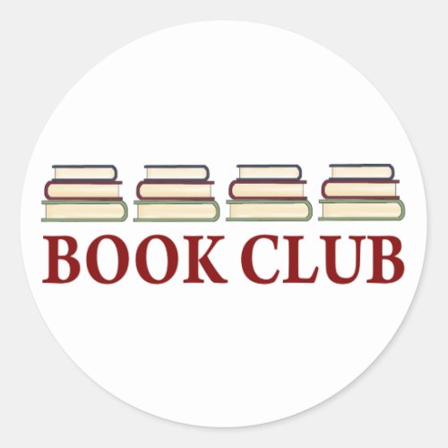 Book Club Gift For Readers Classic Round Sticker