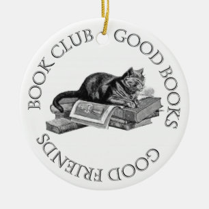 Book Club - Good Books - Good Friends Ceramic Ornament