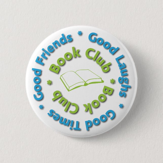 book club good friends pinback button (Front)
