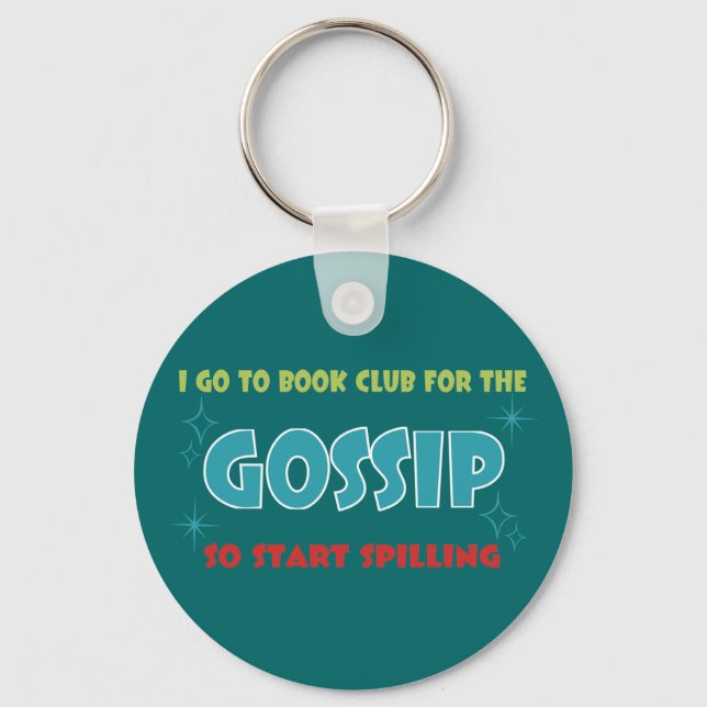 book club gossip keychain (Front)