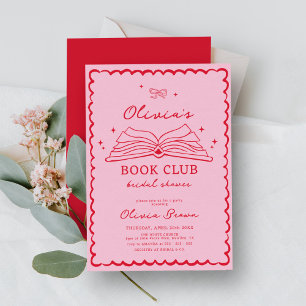 Book Club Hand Drawn Bridal Shower Invitation