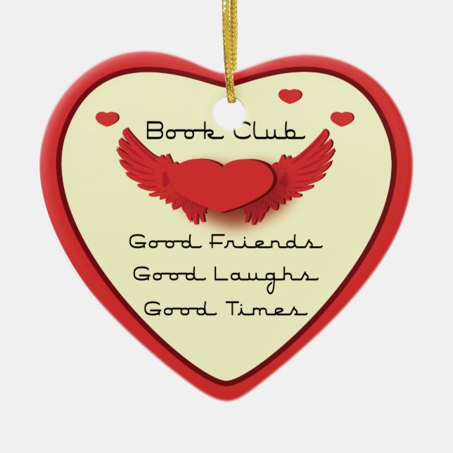 book club heart ornament (Front)