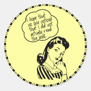 Book Club - I Hope - Retro Classic Round Sticker