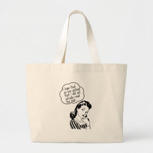 Book Club - I Hope - Retro Large Tote Bag