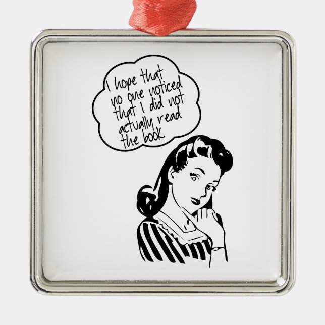 Book Club - I Hope - Retro Metal Ornament (Front)