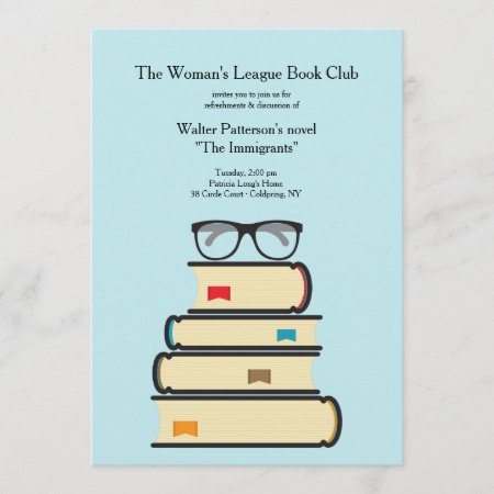 Book Club Invitation (you Pick Background Color)