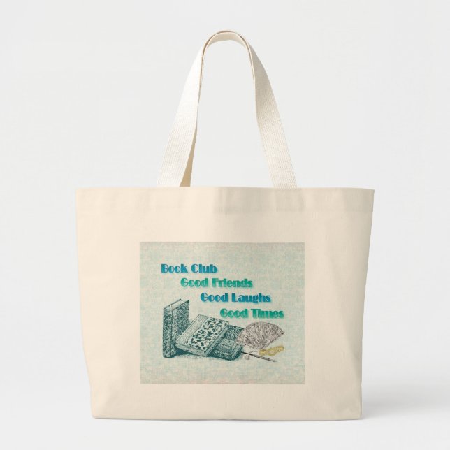 book club large tote bag (Front)