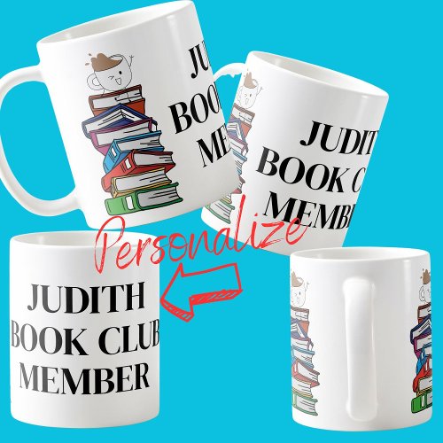 Book club member bookclub bookish reader reading coffee mug