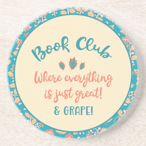 Book Club Member Funny Wine Quote Coaster