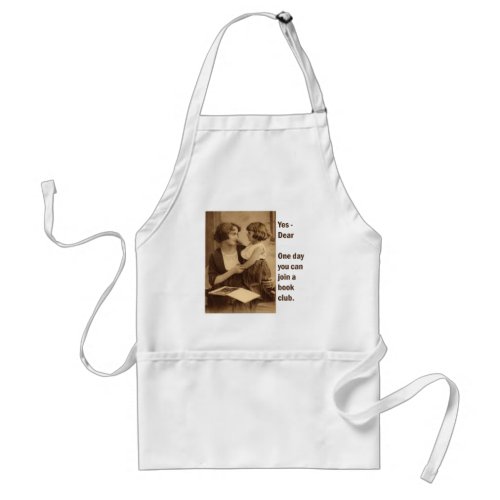 book club mother and daughter adult apron
