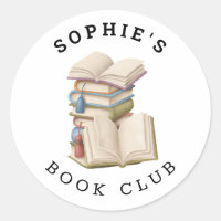 Book Club Name Illustration of Books