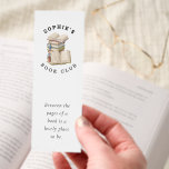 Book Club Name Inspirational Quote Books Bookmarks<br><div class="desc">Book Club Name Inspirational Quote Books. A great gievawy for your book club members with you club name and a quote which you can edit if you wish. With a pile of books illustration and beige background on the other side.</div>