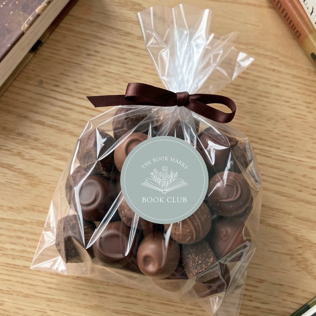 Book Club Name Personalized  Classic Round Sticker (Creator Uploaded)