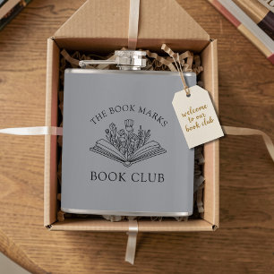 Book Club Name Personalized Gift Favor Flask