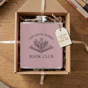 Book Club Name Personalized Gift Favor Flask