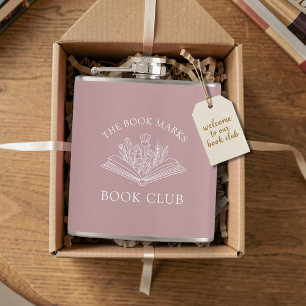 Book Club Name Personalized Gift Favor Flask