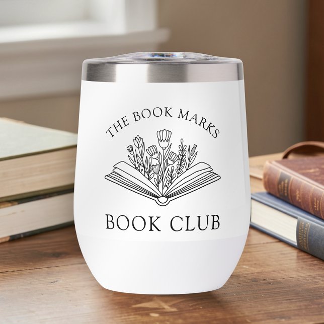 Book Club Name Personalized Gift Thermal Wine Tumbler (Creator Uploaded)