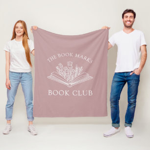 Book Club Name Personalized Member's Favor Gift Fleece Blanket