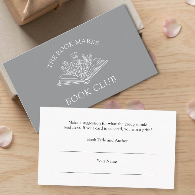 Book Club Name Select A Book Enclosure Card (Creator Uploaded)