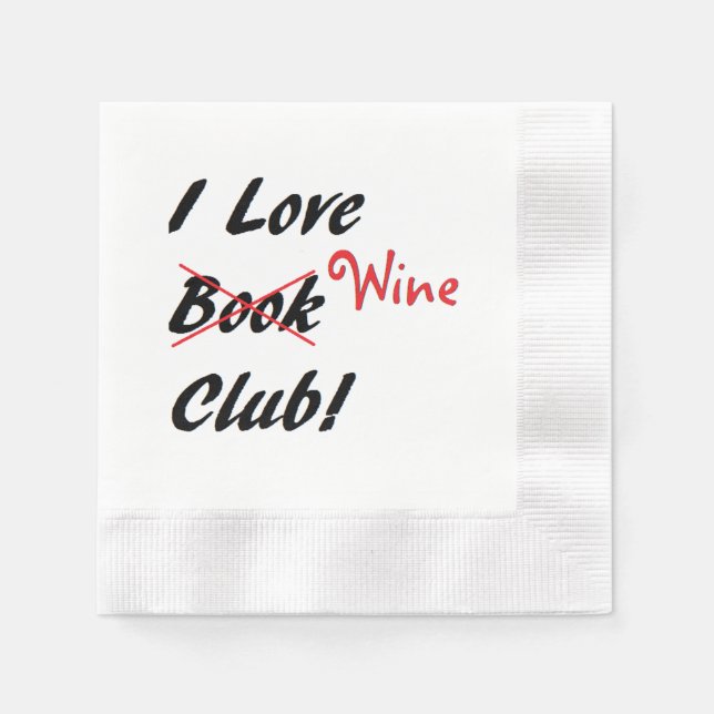 "Book Club" Paper Napkins (Front)