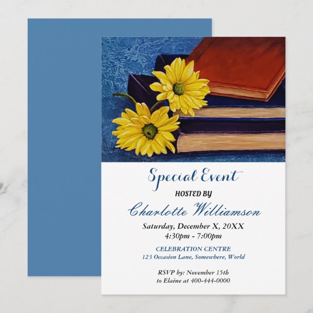 BOOK CLUB PARTY EVENT INVITE (Front/Back)