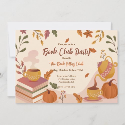 Book Club Party Invitation