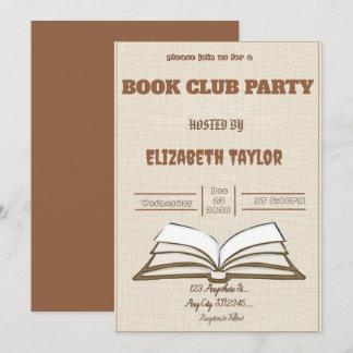 Book Club Party Invitation – Cozy Reading Night