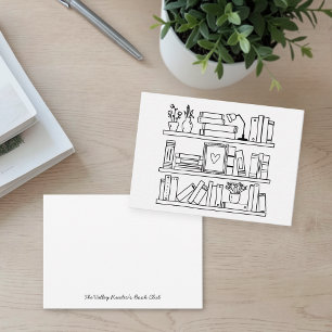 Book Club Personalized Correspondence Note Card