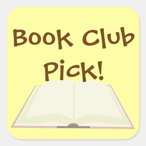 Book Club Pick Promos Square Sticker