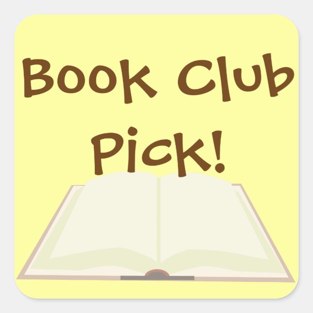 Book Club Pick Promos Square Sticker (Front)