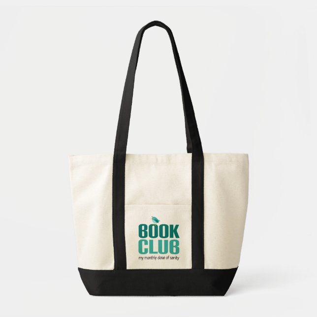 Book Club Quote Gift Tote Bag (Front)