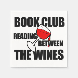 BOOK CLUB reading between the wines Napkins