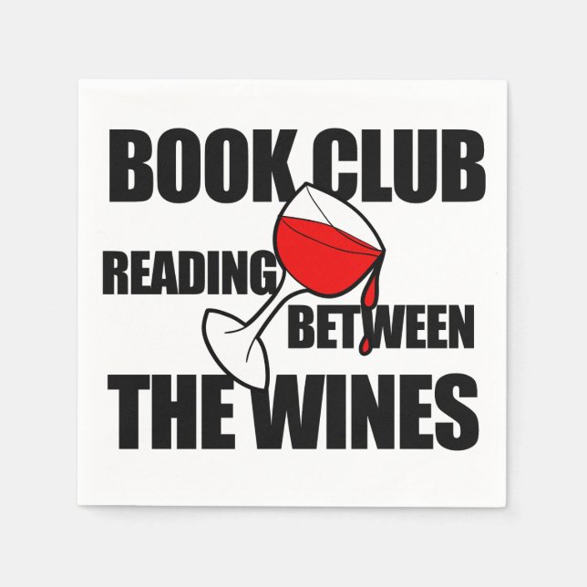 BOOK CLUB reading between the wines Napkins (Front)