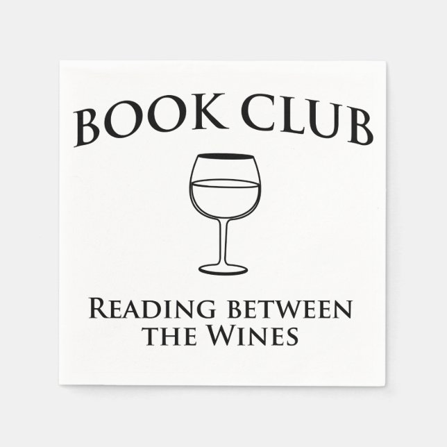 Book Club Reading Between the Wines Napkins (Front)