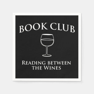 Book Club Reading Between the Wines Paper Napkins