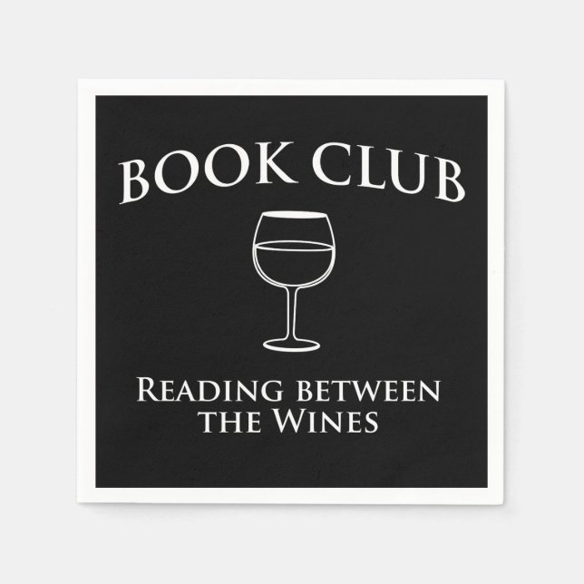 Book Club Reading Between the Wines Paper Napkins (Front)
