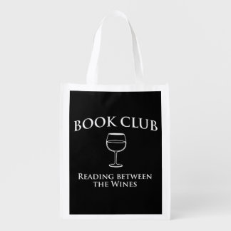 Book Club Reading Between the Wines Reusable Grocery Bag