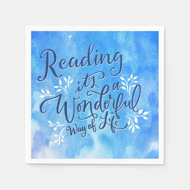 Book Club Reading Group Literary Quote Napkins (Front)