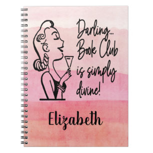 Book Club Reading Notes Retro Woman