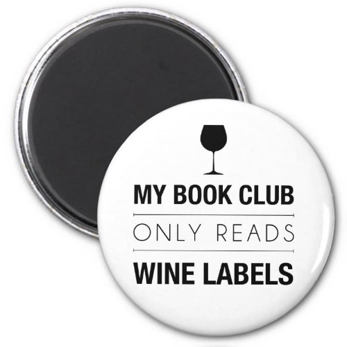 Book Club Reads Wine Labels Magnet