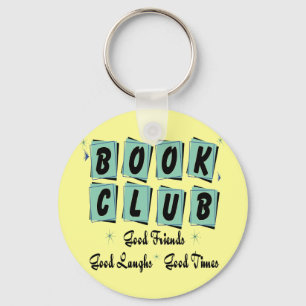 Book Club Retro - Good Friends, Times and Laughs Keychain