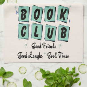 Book Club Retro VIntage Good Friends Tea Kitchen Towel