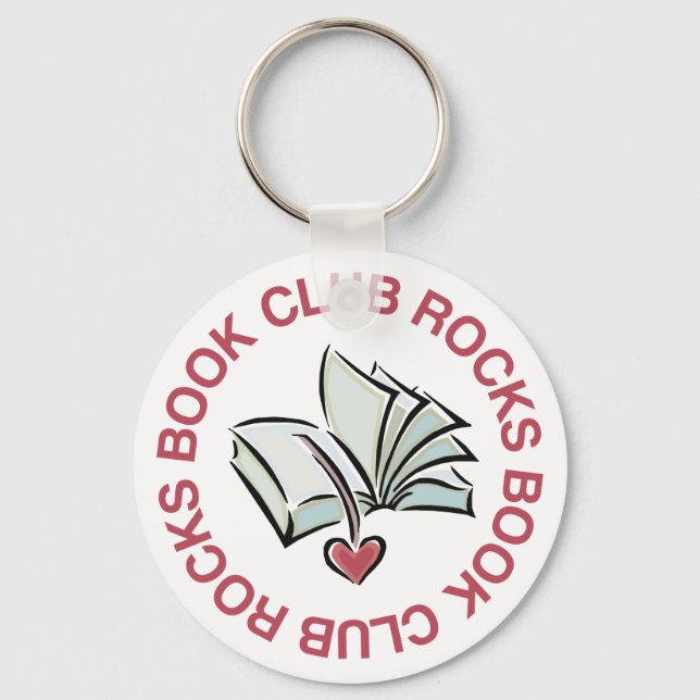 Book Club Rocks Keychain (Front)