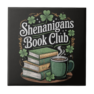 Book Club St Patricks Day Ceramic Tile