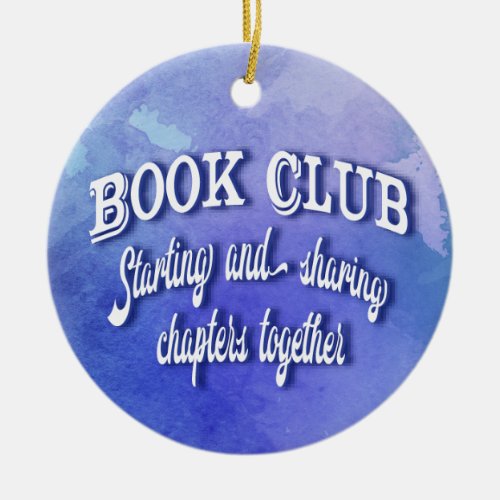 Book Club Starting Chapters Together Friends Ceramic Ornament